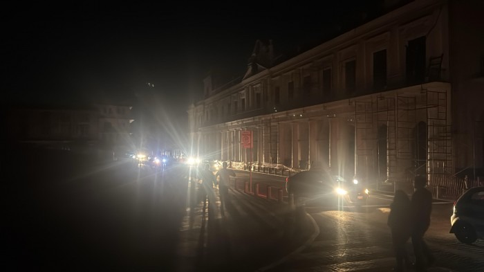 Apagón en el Centro Histórico de Xalapa