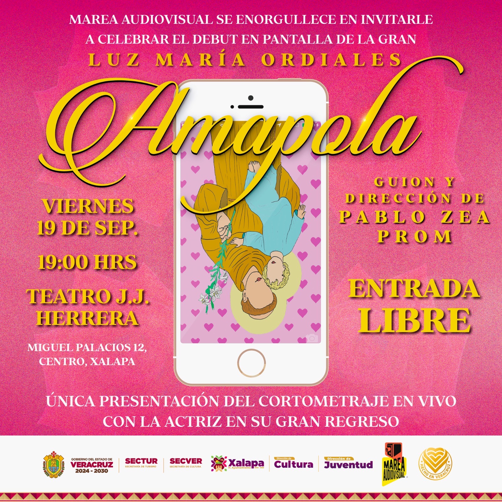 SECVER presenta función de Amapola en reconocimiento a Luz María Ordiales