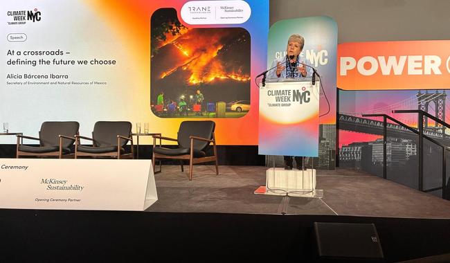 Alicia Bárcena inaugura Semana del Clima en Nueva York