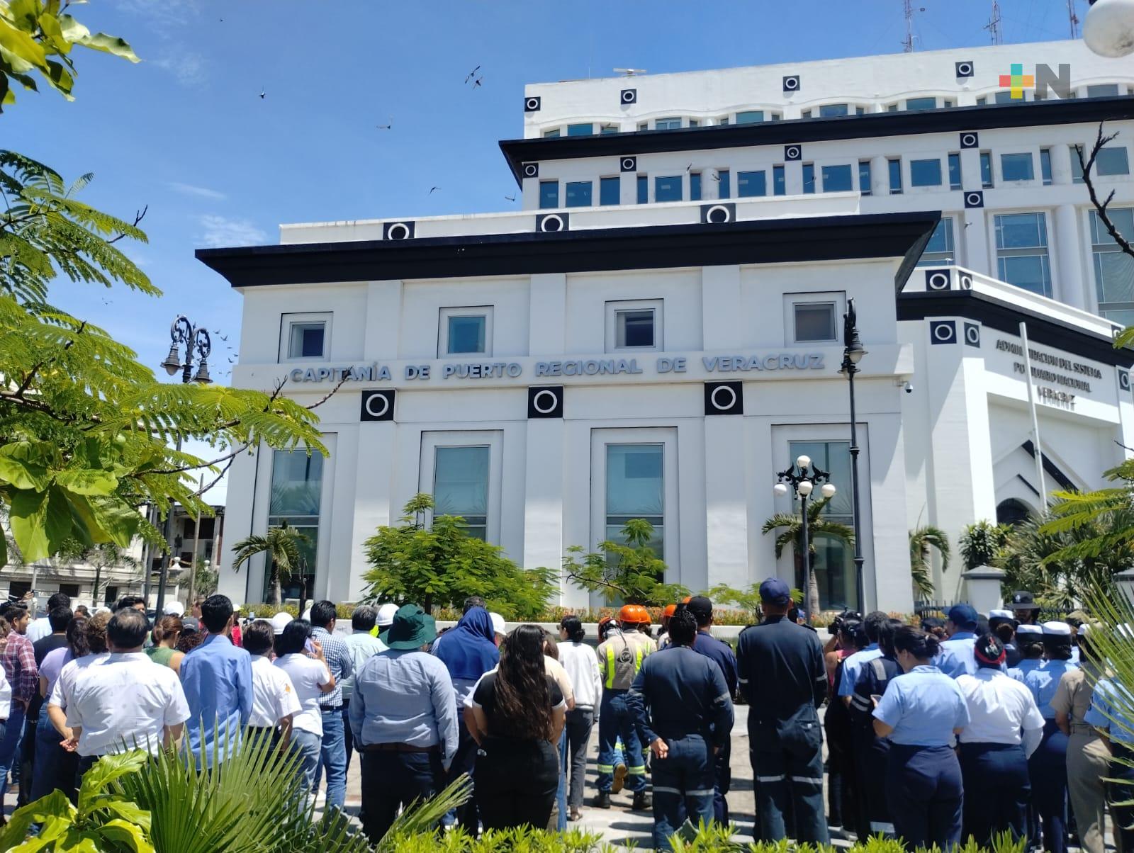 Asipona Veracruz participa en el Simulacro Nacional