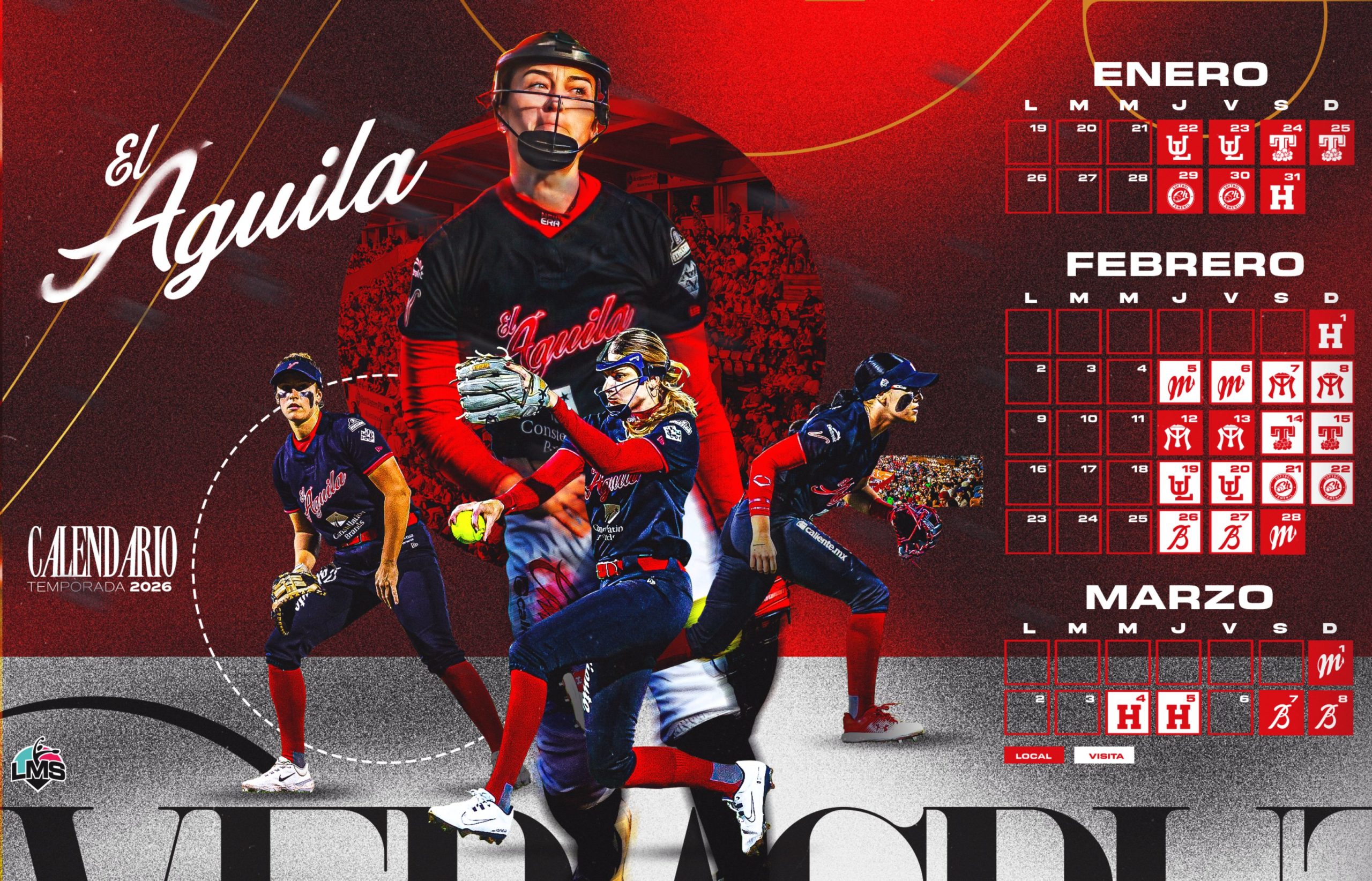 El Águila Softbol abrirá ante Unión Laguna la LSM 2026