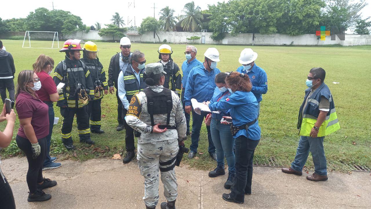 En Coatza realizan simulacro de fuga de amoniaco