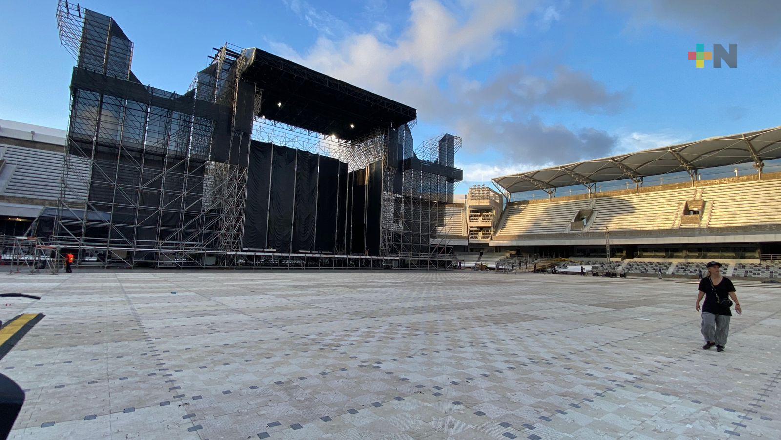 Preparan estadio Luis Pirata para concierto de Shakira