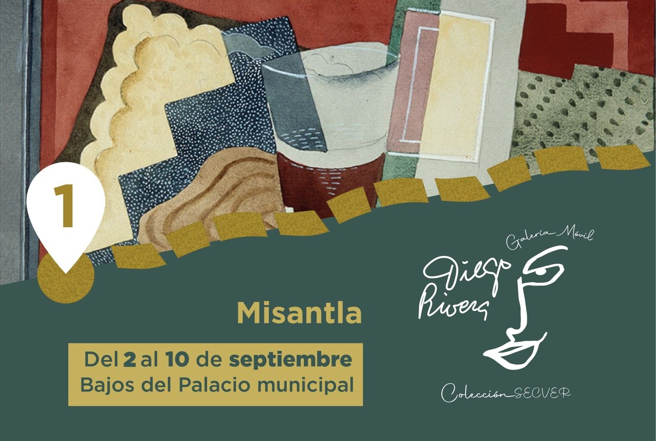 Comparte Secver obra de Diego Rivera en Misantla