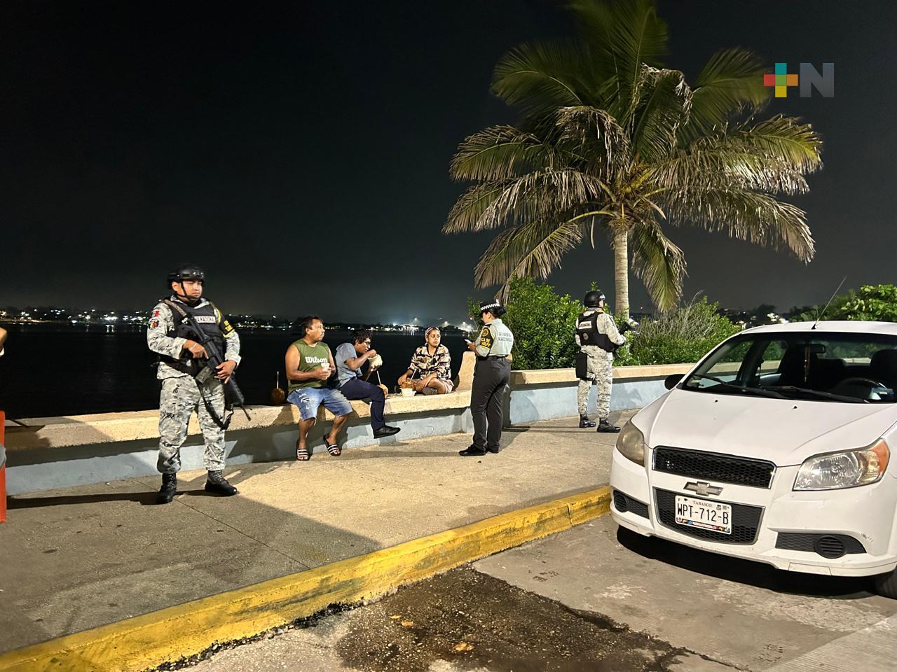 GN mantiene actividades de proximidad en malecón de Coatzacoalcos