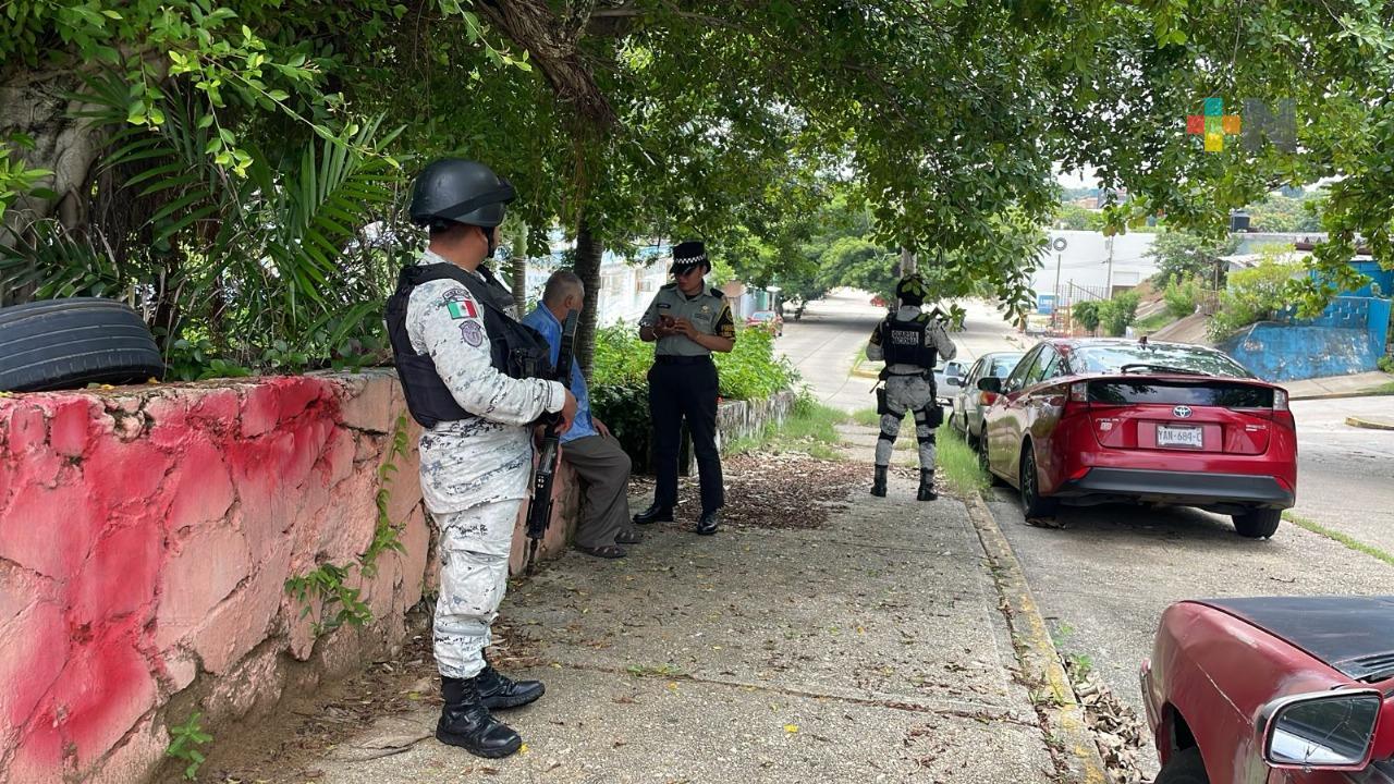 Continúa GN realizando patrullajes en colonias de Coatzacoalcos