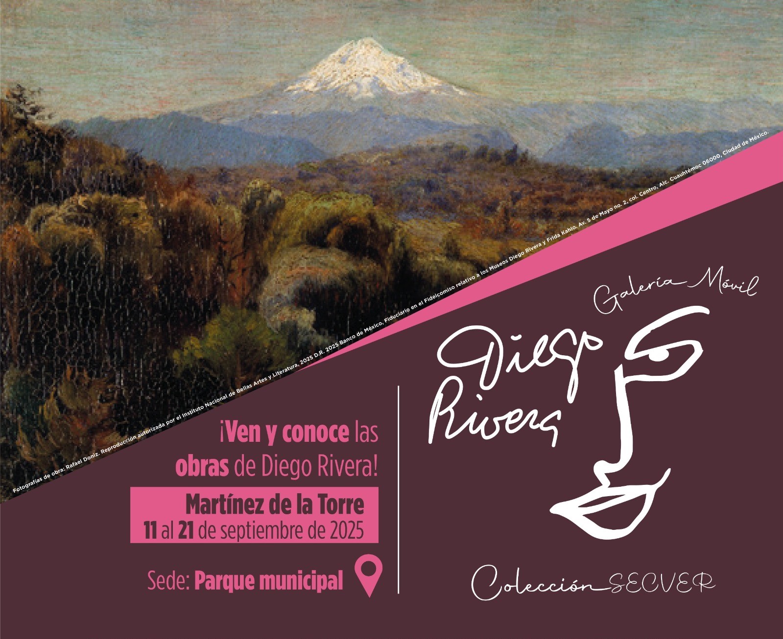 Llega a Martínez de la Torre, Galería Móvil 2025 con obras de Diego Rivera