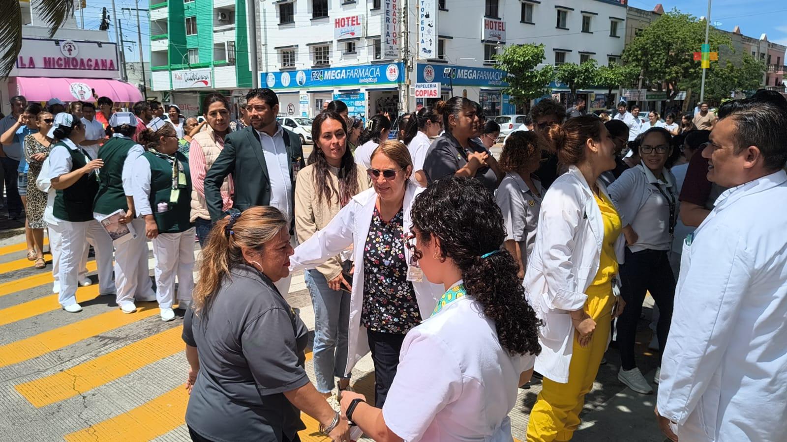 Hospital de Alta Especialidad en Veracruz puerto, también participó en simulacro de sismo