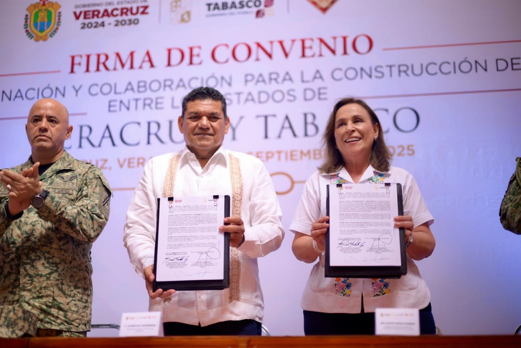 Veracruz y Tabasco firman convenio de seguridad para blindar la frontera sur