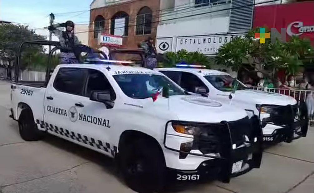 Llegan 100 elementos más de la Guardia Nacional a Coatzacoalcos