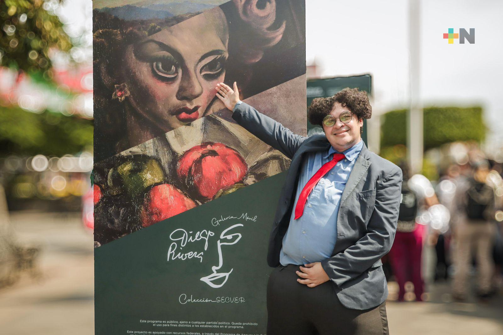 Misantla se llenó de arte y cultura con la galería móvil de Diego Rivera