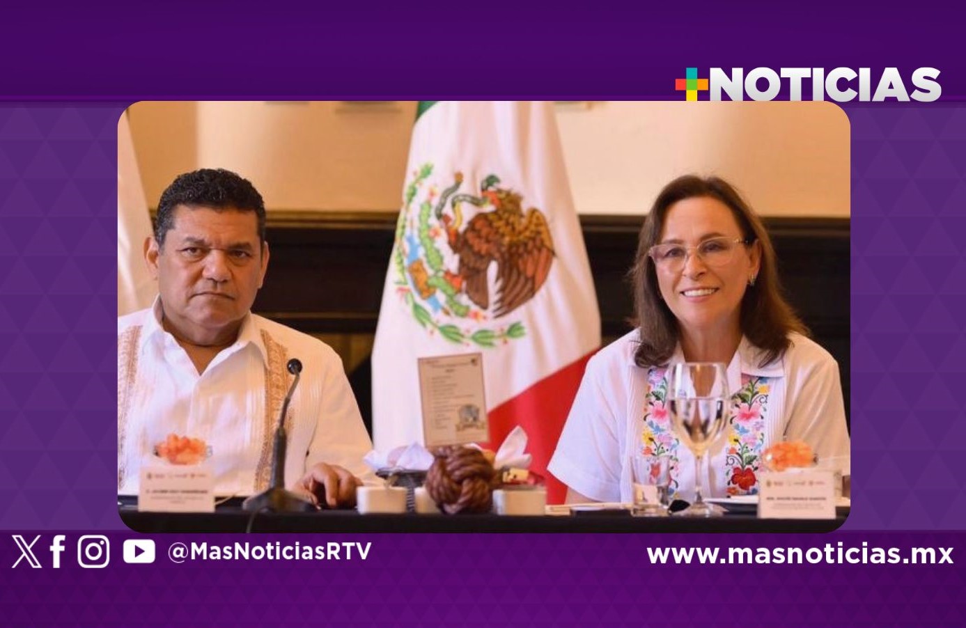 Rocío Nahle y Javier May firman convenio para impulsar la paz entre Veracruz y Tabasco