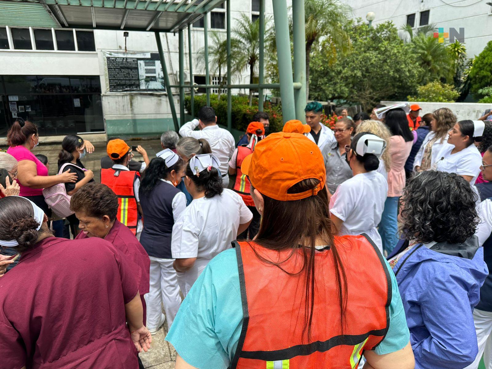 Activan alarmas en IMSS de Coatzacoalcos para realizar simulacro