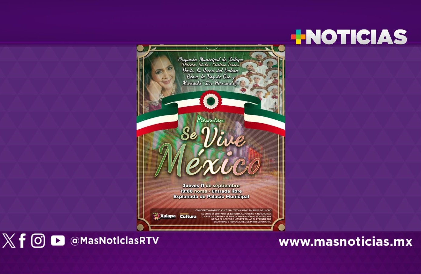 Invitan al concierto “Se vive México” con la Orquesta Municipal de Xalapa