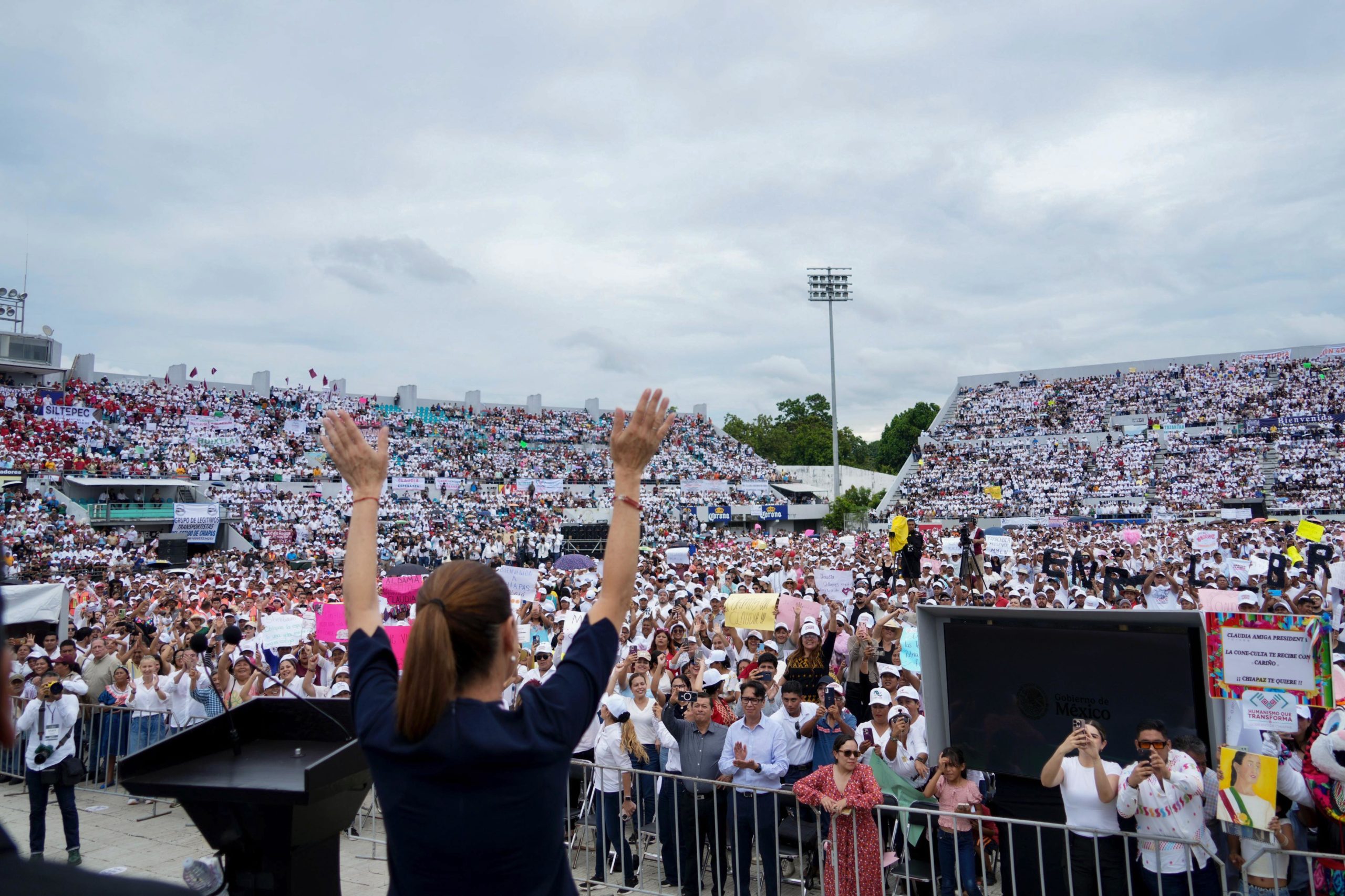 Claudia Sheinbaum rinde cuentas a los chiapanecos