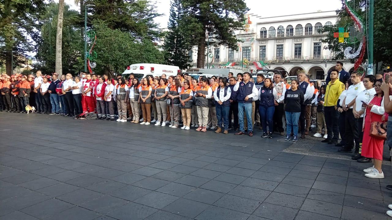 Conmemoran el Día Nacional de Protección Civil en Xalapa