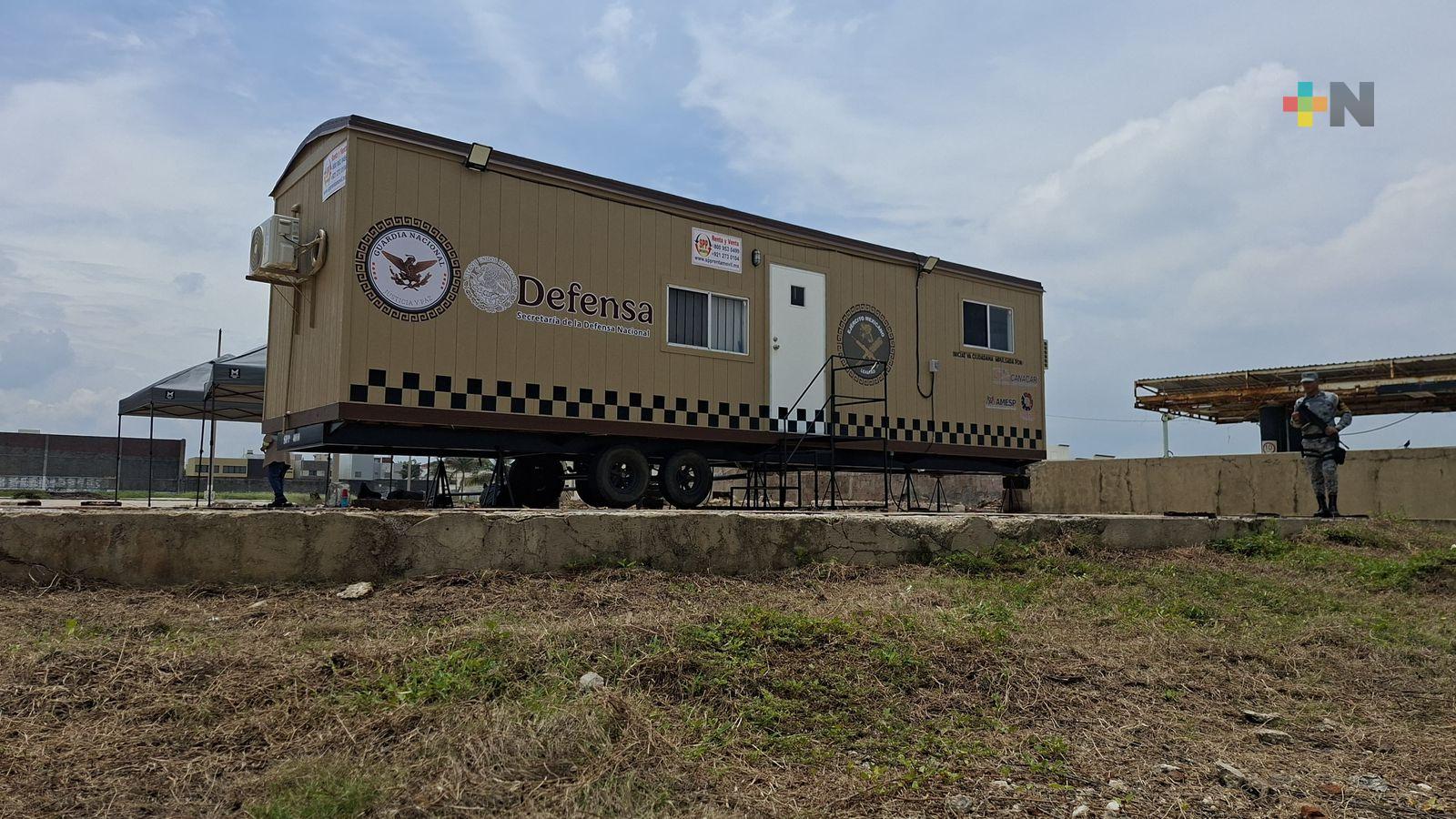 Instalan puestos de la Guardia Nacional en malecón de Coatza