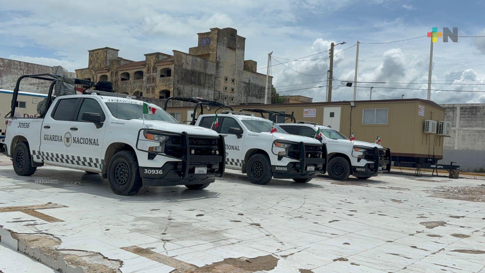 En Coatza se congratulan por llegada de más elementos de la Guardia Nacional