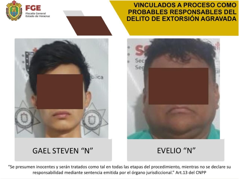 Vinculan a proceso a probables responsables de extorsión en Coatzacoalcos
