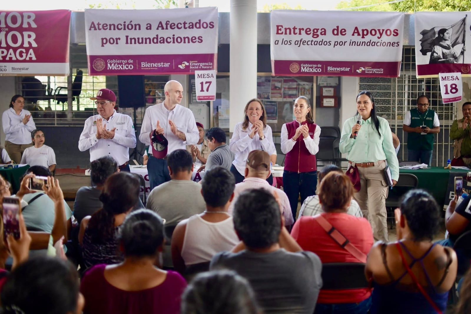 Claudia Sheinbaum y Rocío Nahle trabajan juntas por la recuperación de Álamo