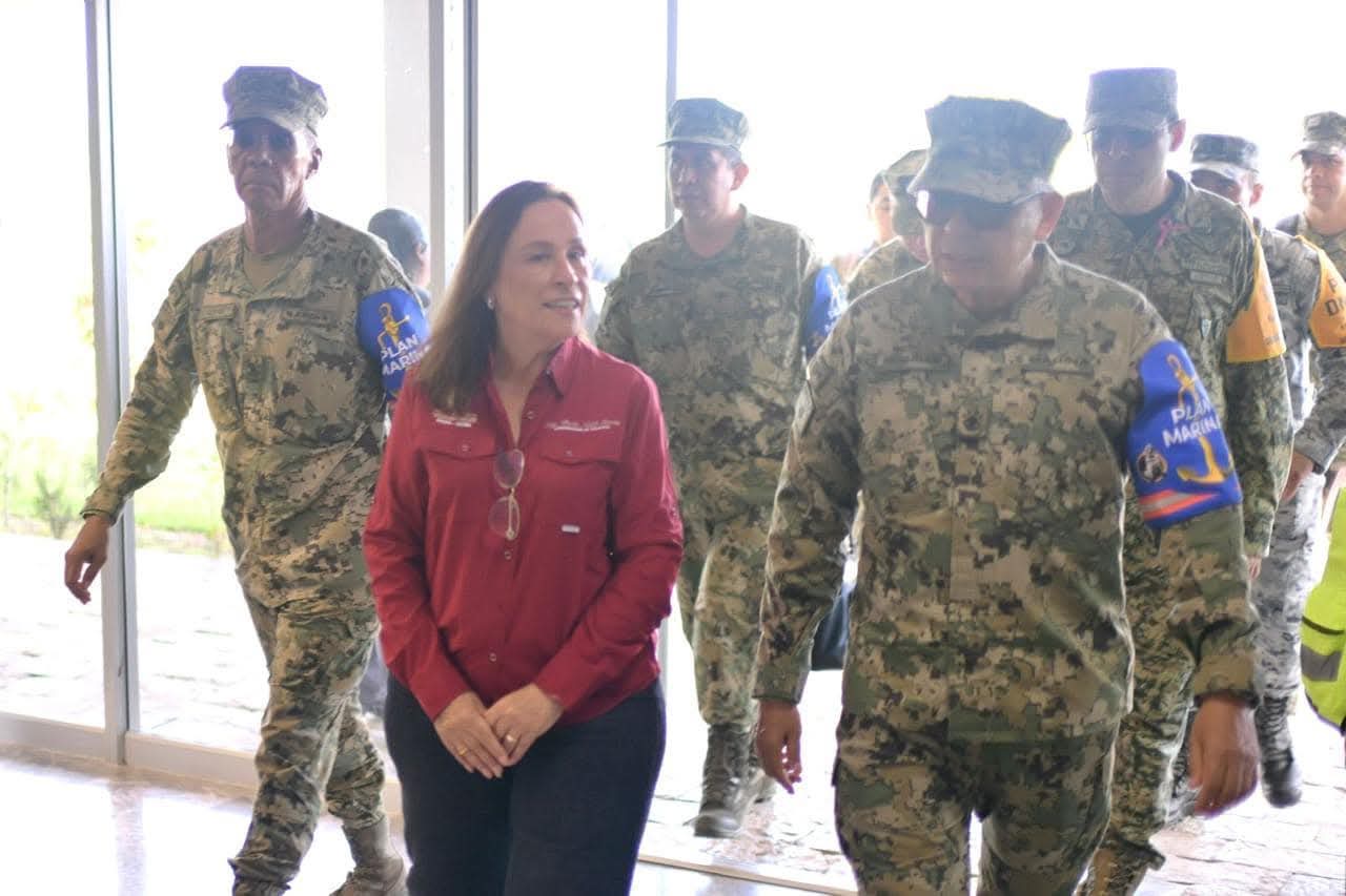 Gobernadora y Secretario de Marina evalúan acciones conjuntas para la recuperación de municipios afectados por las inundaciones
