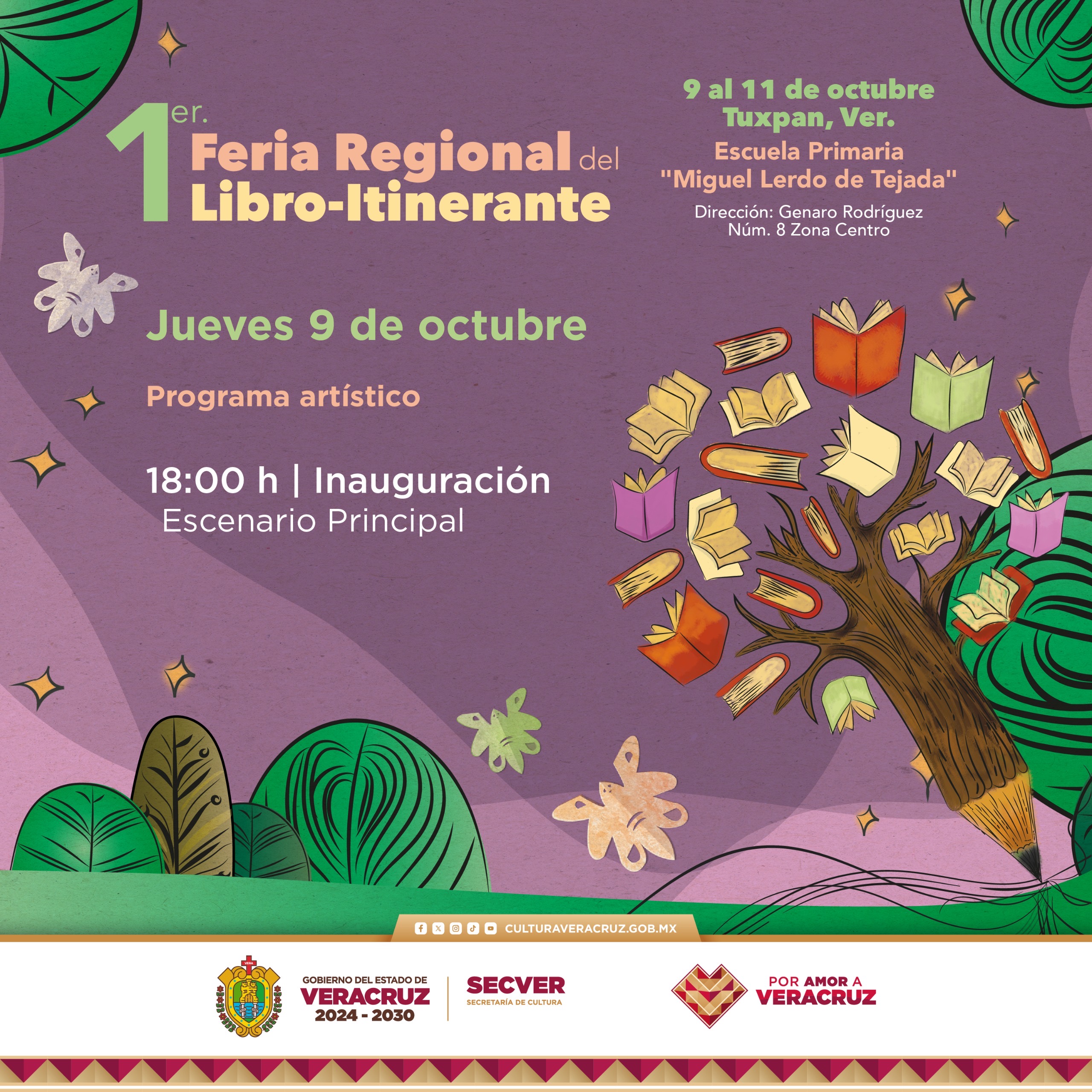 SECVER invita a la Feria Regional del Libro Itinerante