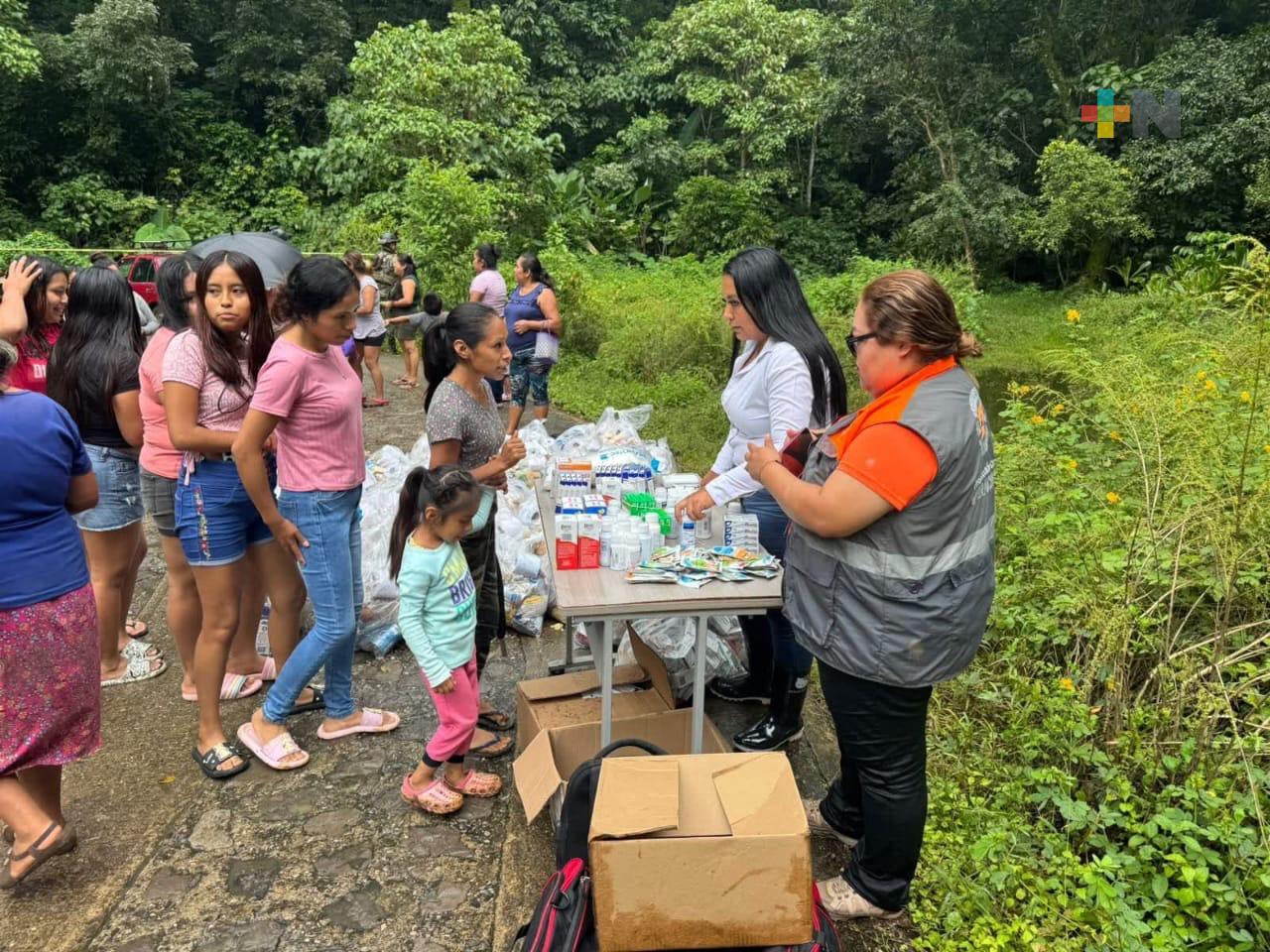 Autoridades atienden a familias incomunicadas en Omealca tras intensas lluvias