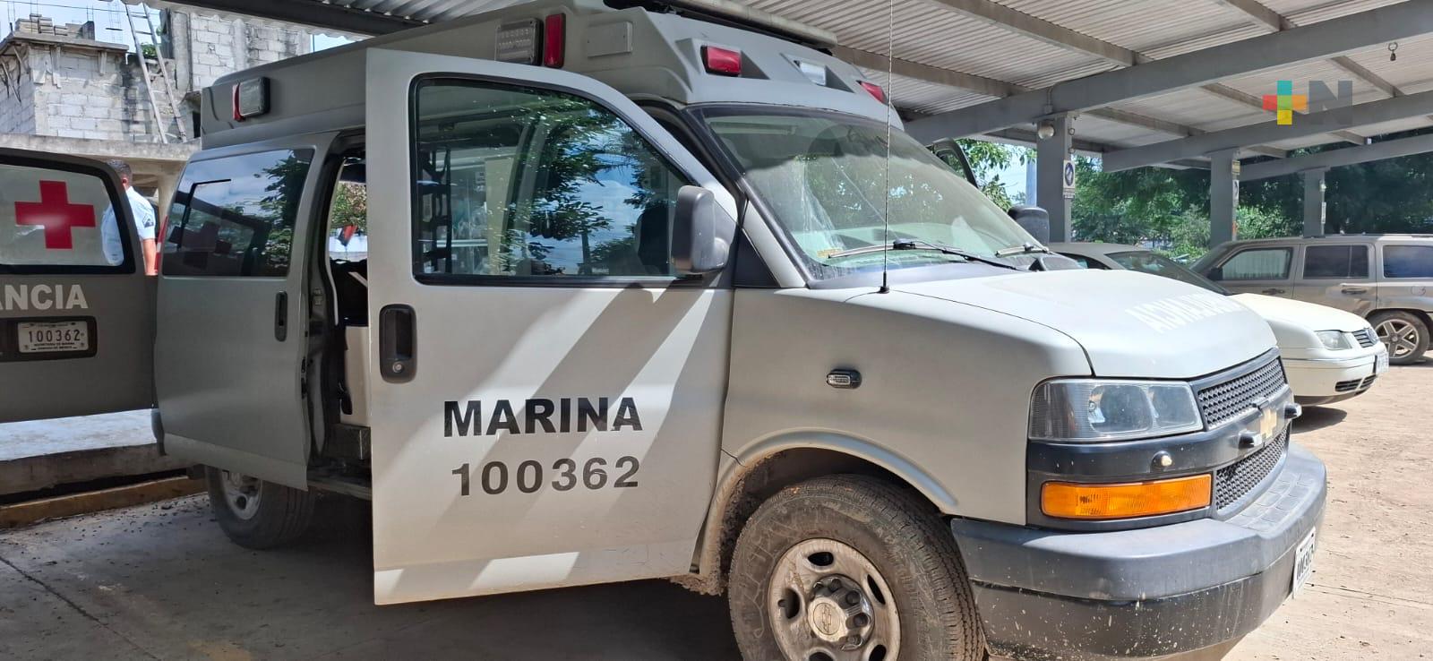 Sanidad Naval brinda atención médica en Poza Rica tras inundaciones como parte del Plan Marina