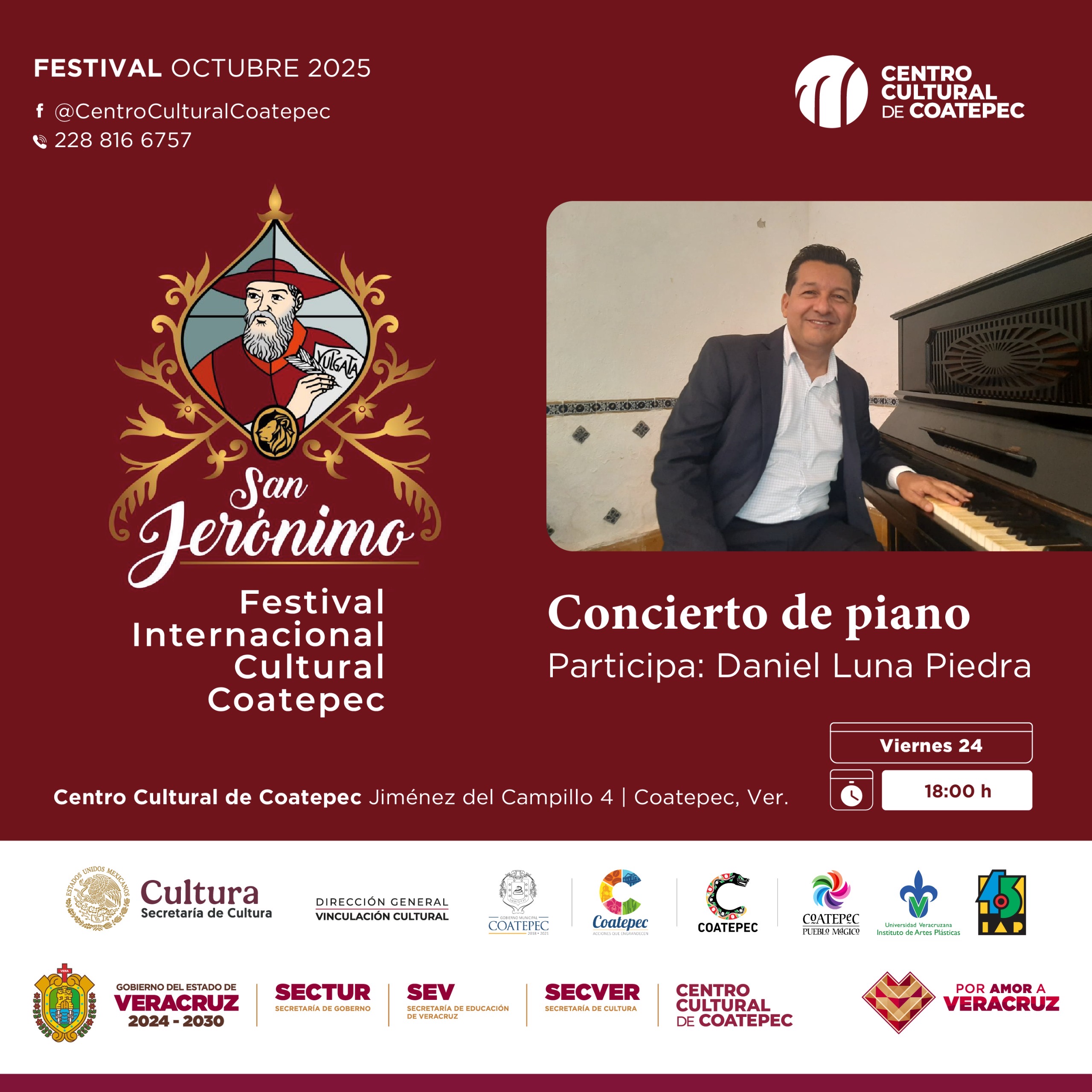 La SECVER invita a Concierto de Piano y Marimba en Coatepec