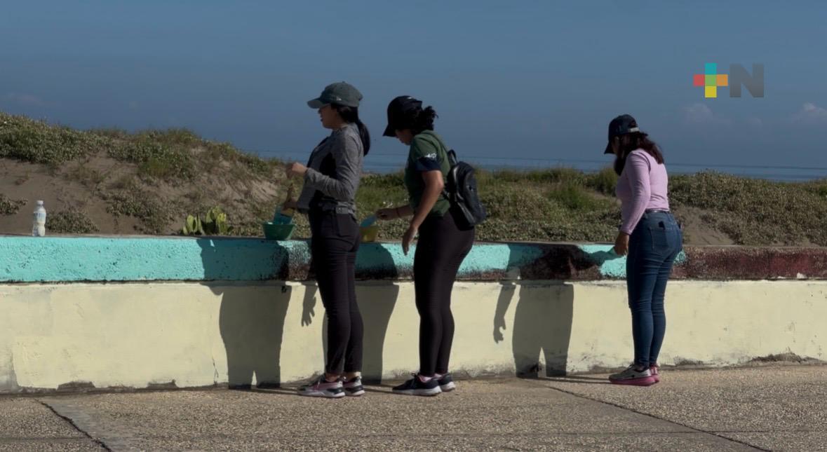 Guardia Nacional y ciudadanos rehabilitan la Plaza de la Paloma en Coatzacoalcos