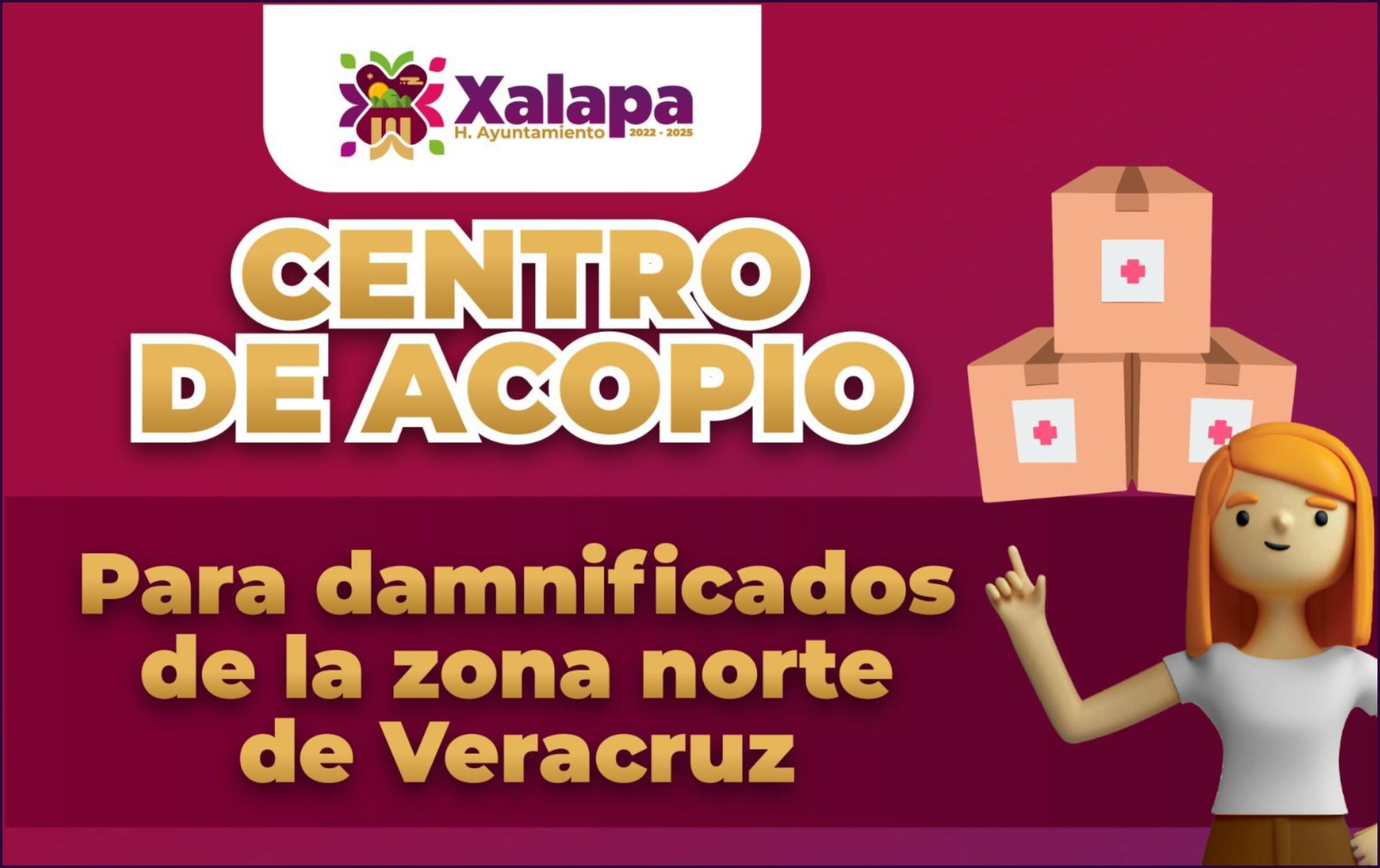 Xalapa continúa acopiando insumos para la zona norte