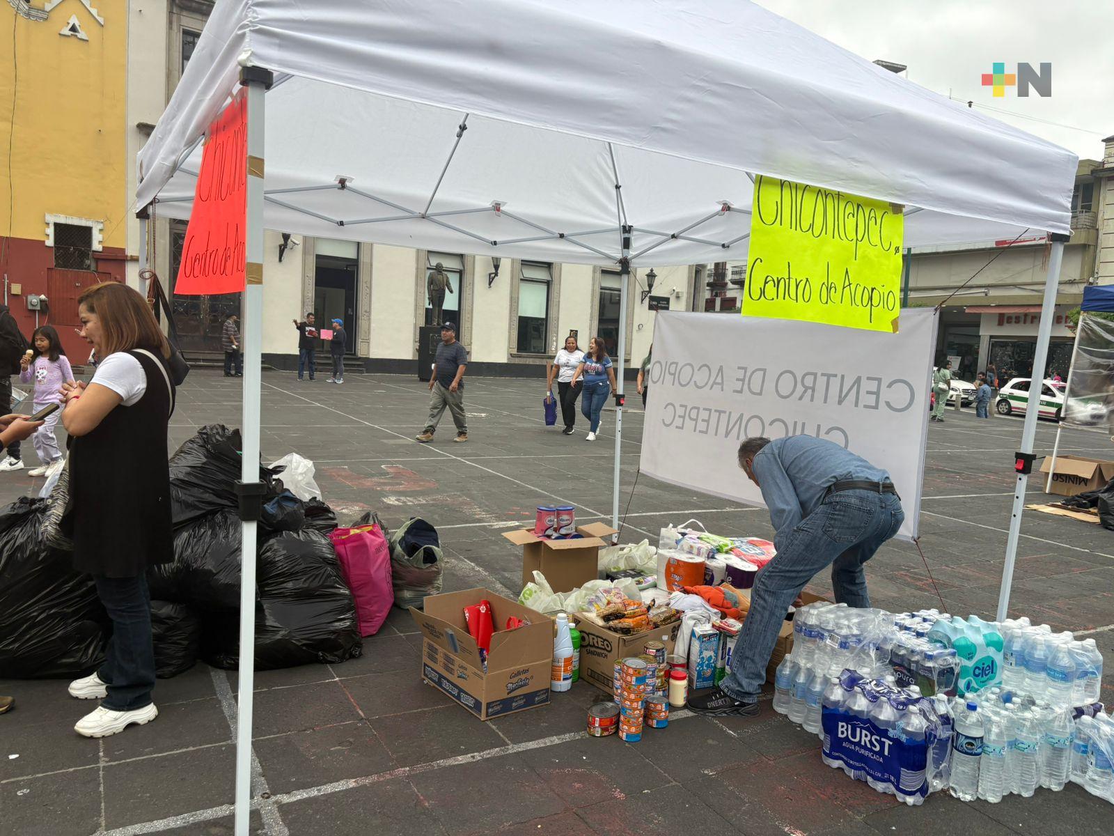 Instalan diversos centros de acopio en Xalapa