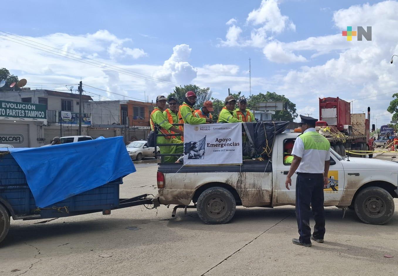 Brigadas de varios estados refuerzan labores de limpieza y rescate en Álamo