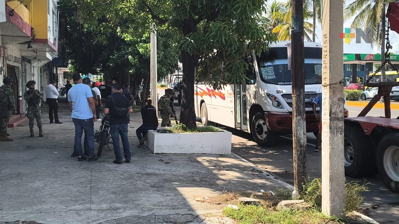 Fallece tras ser atropellada por camión urbano en Veracruz puerto