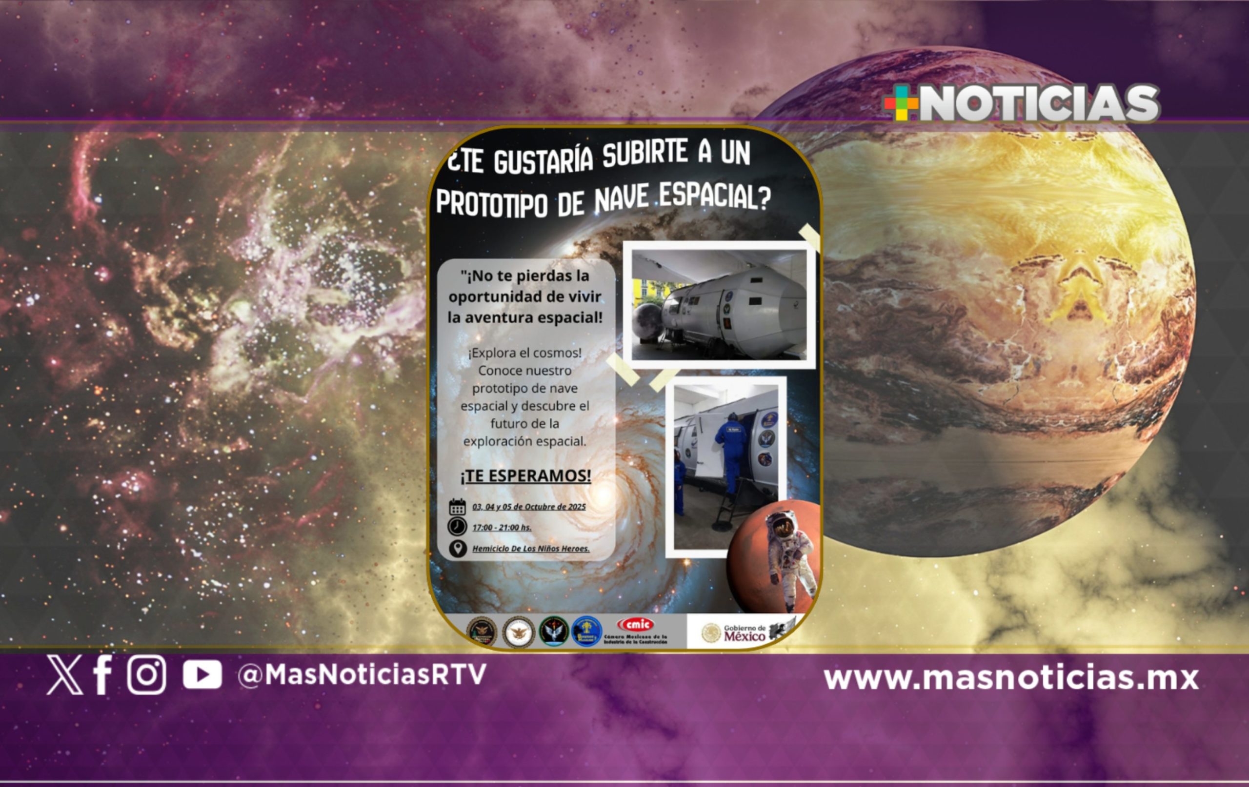 En Coatzacoalcos instalan prototipo de nave espacial