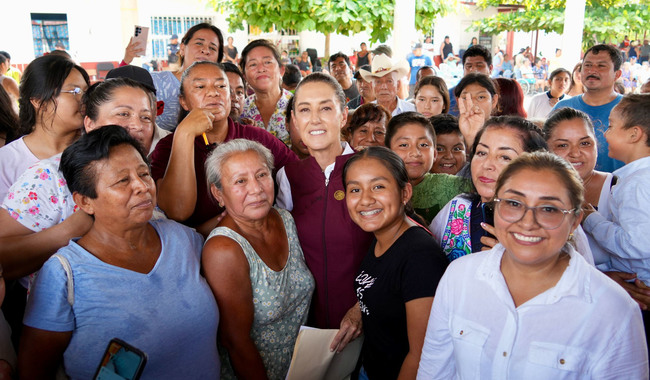 En Pantepec, Puebla, presidenta Claudia Sheinbaum encabeza sexto día de recorridos de supervisión tras lluvias