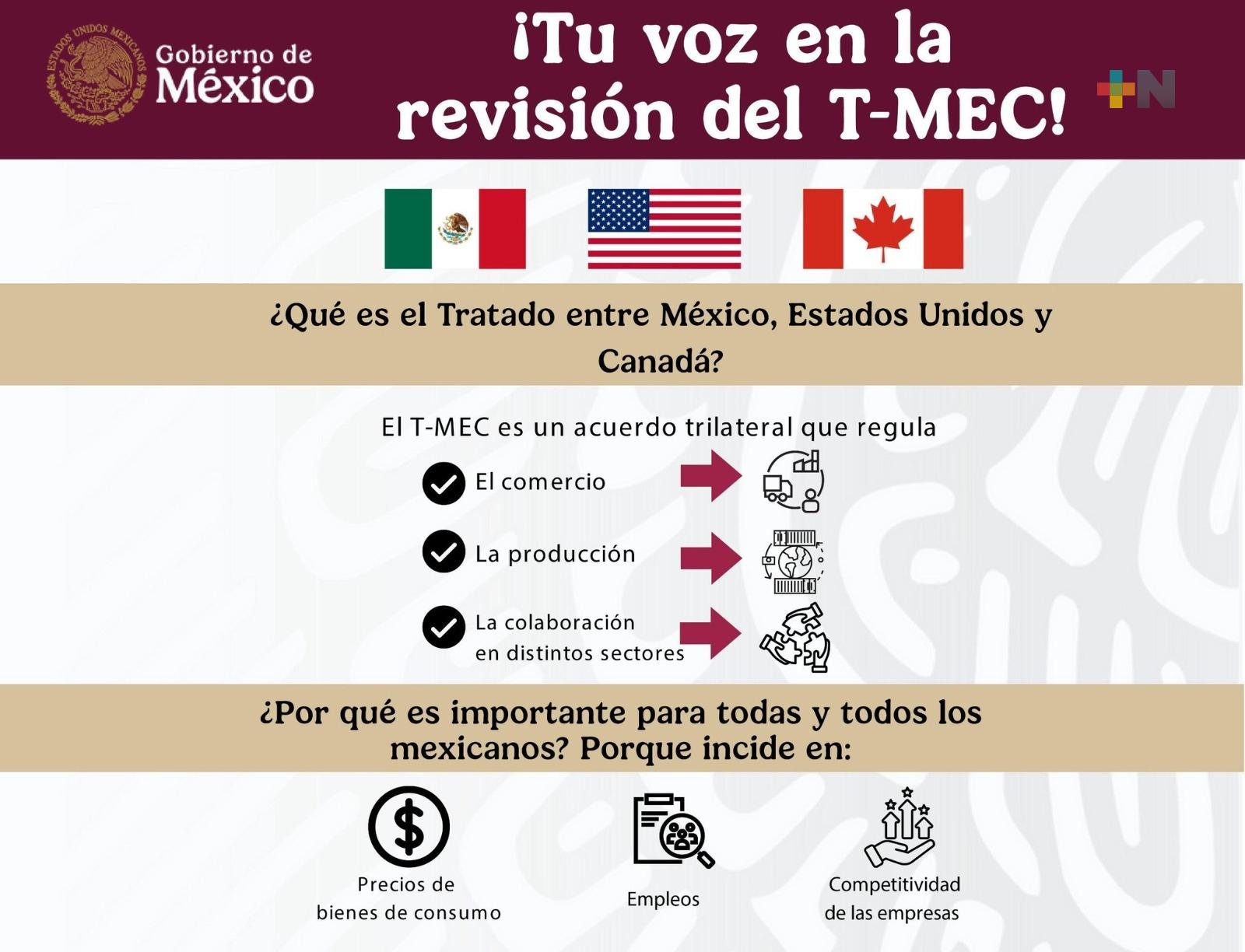 Sedecop llevará a cabo consultas regionales con motivo de la revisión del T-MEC