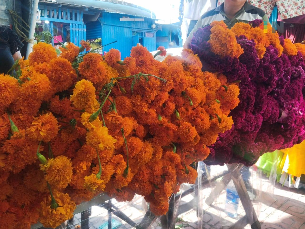 Vendedores mantienen precios del año pasado en flor de cempasúchil