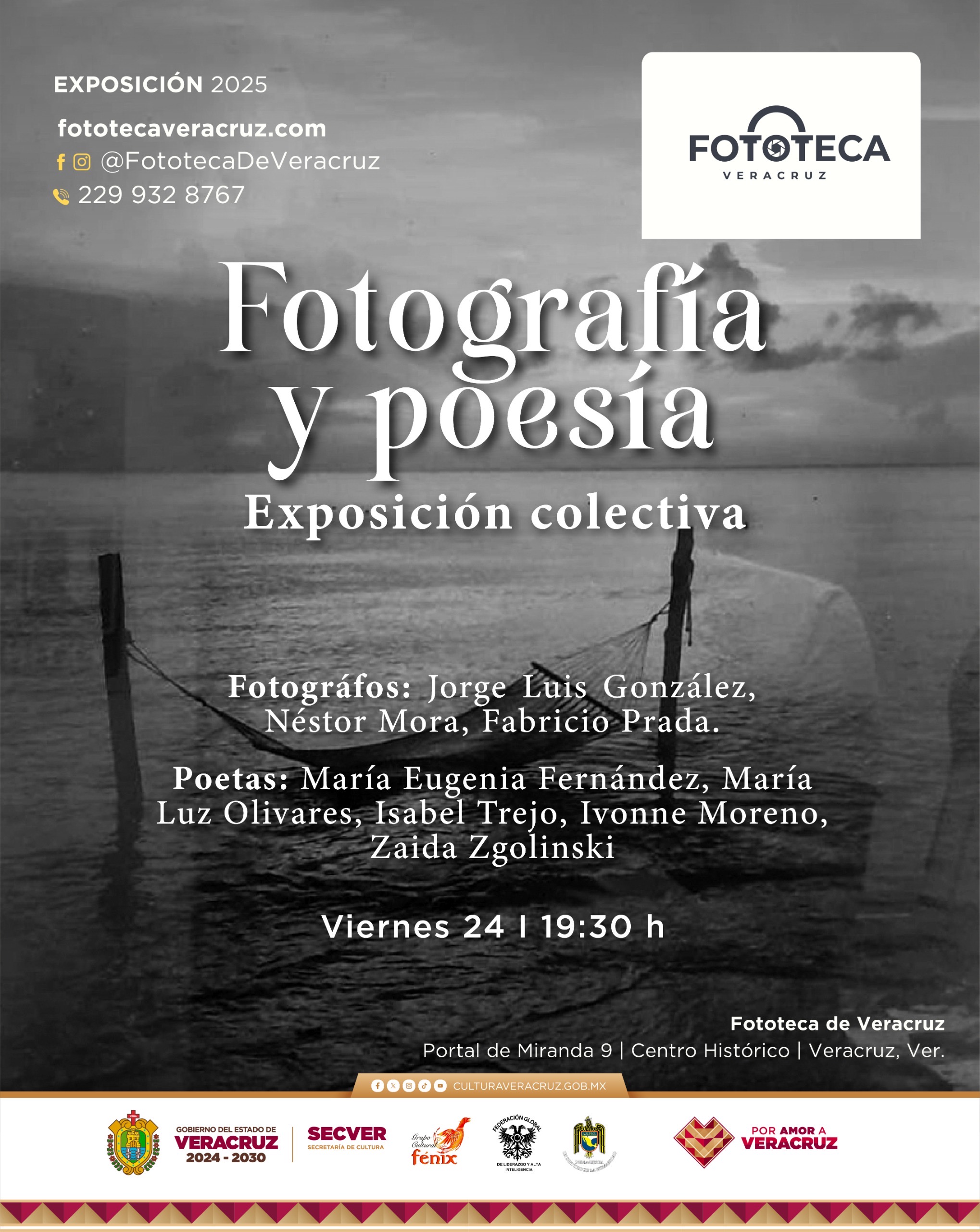 La SECVER invita a la inauguración de la exposición Fotografía y Poesía en la Fototeca de Veracruz