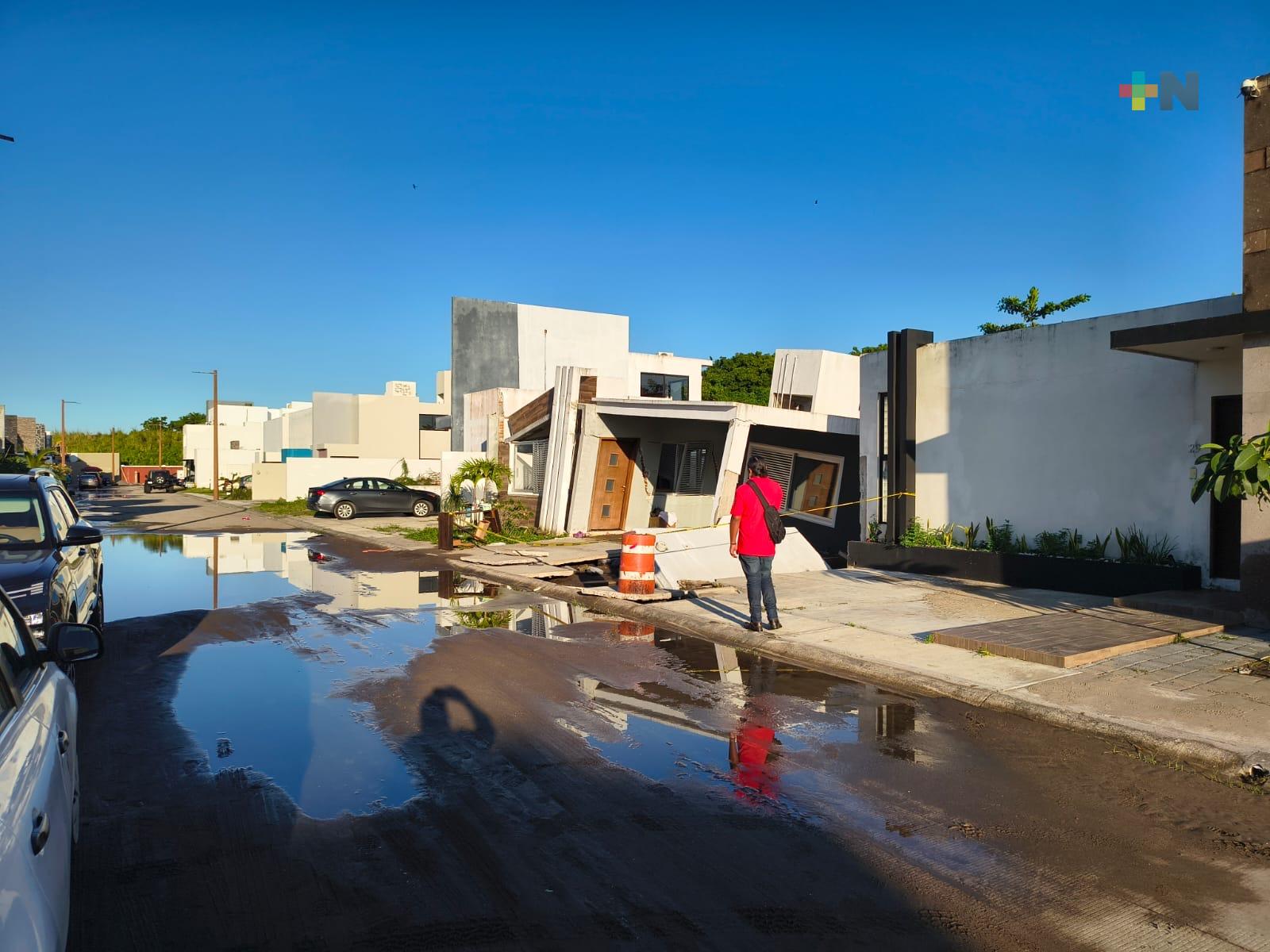 Vivienda en peligro por filtraciones de agua en Álvaro