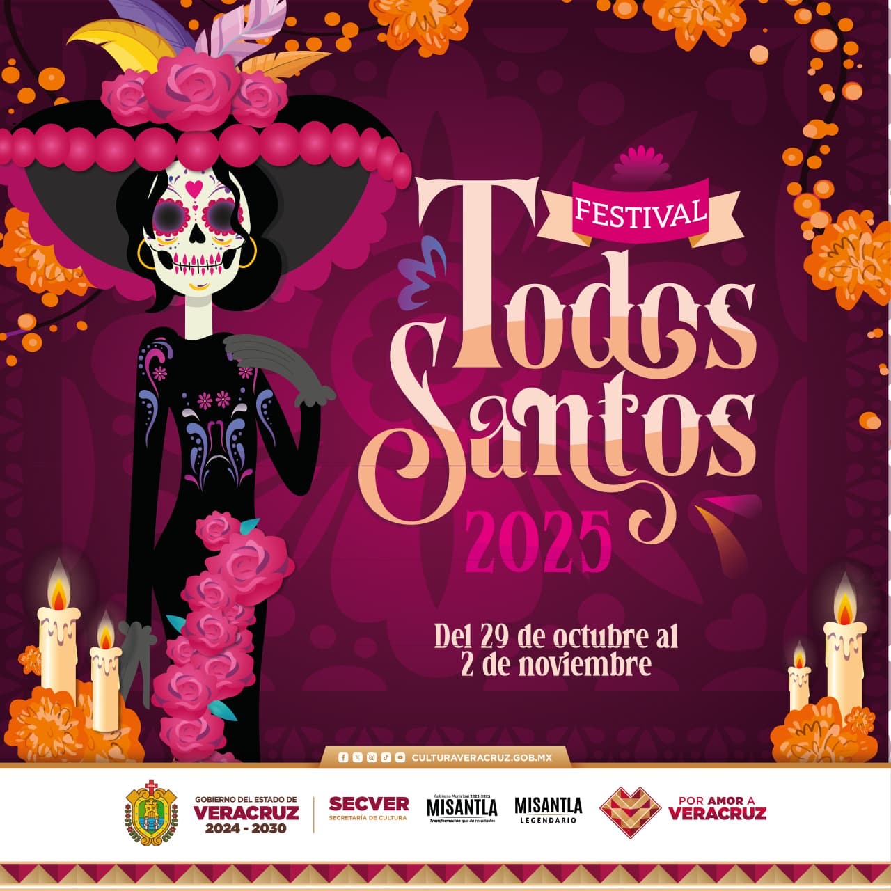 Invita SECVER a la inauguración de la Catrina Monumental 2025 en Misantla