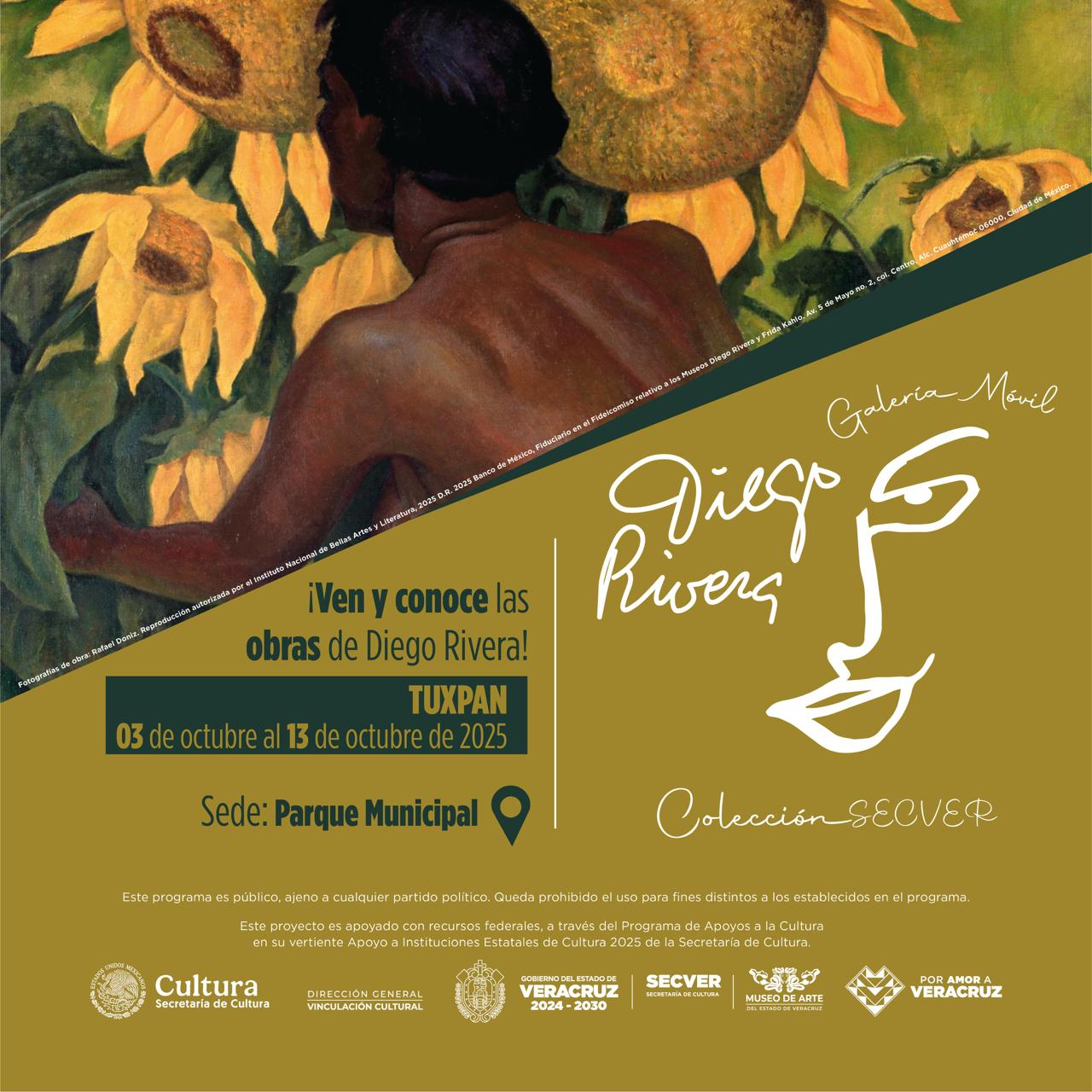 Galería Móvil 2025 acerca el arte de Diego Rivera a Tuxpan