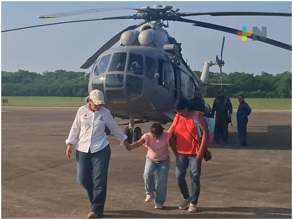 Se mantiene puente aéreo con comunidades de la sierra de Huayacocotla: Rocío Nahle