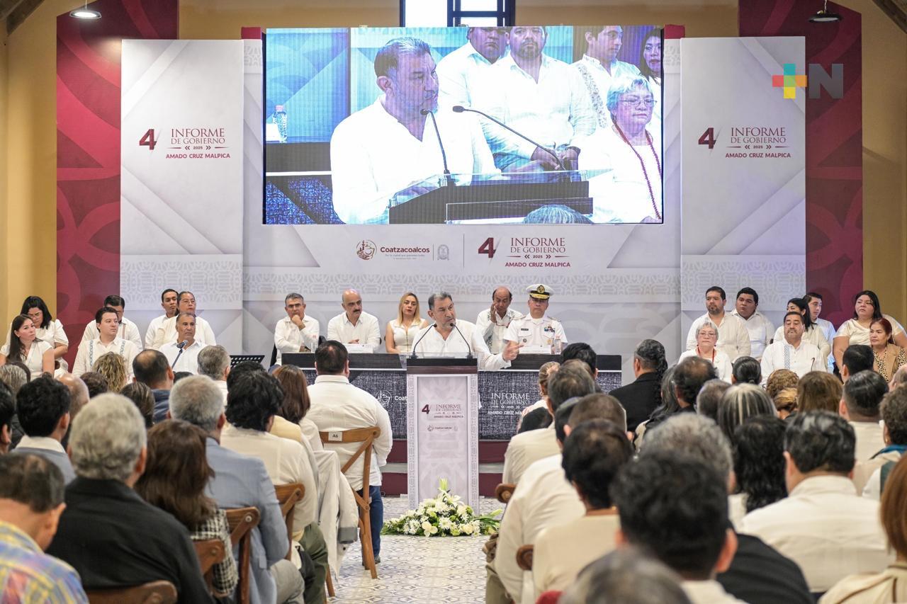 Amado Cruz Malpica rinde su cuarto y último informe de gobierno en Coatzacoalcos