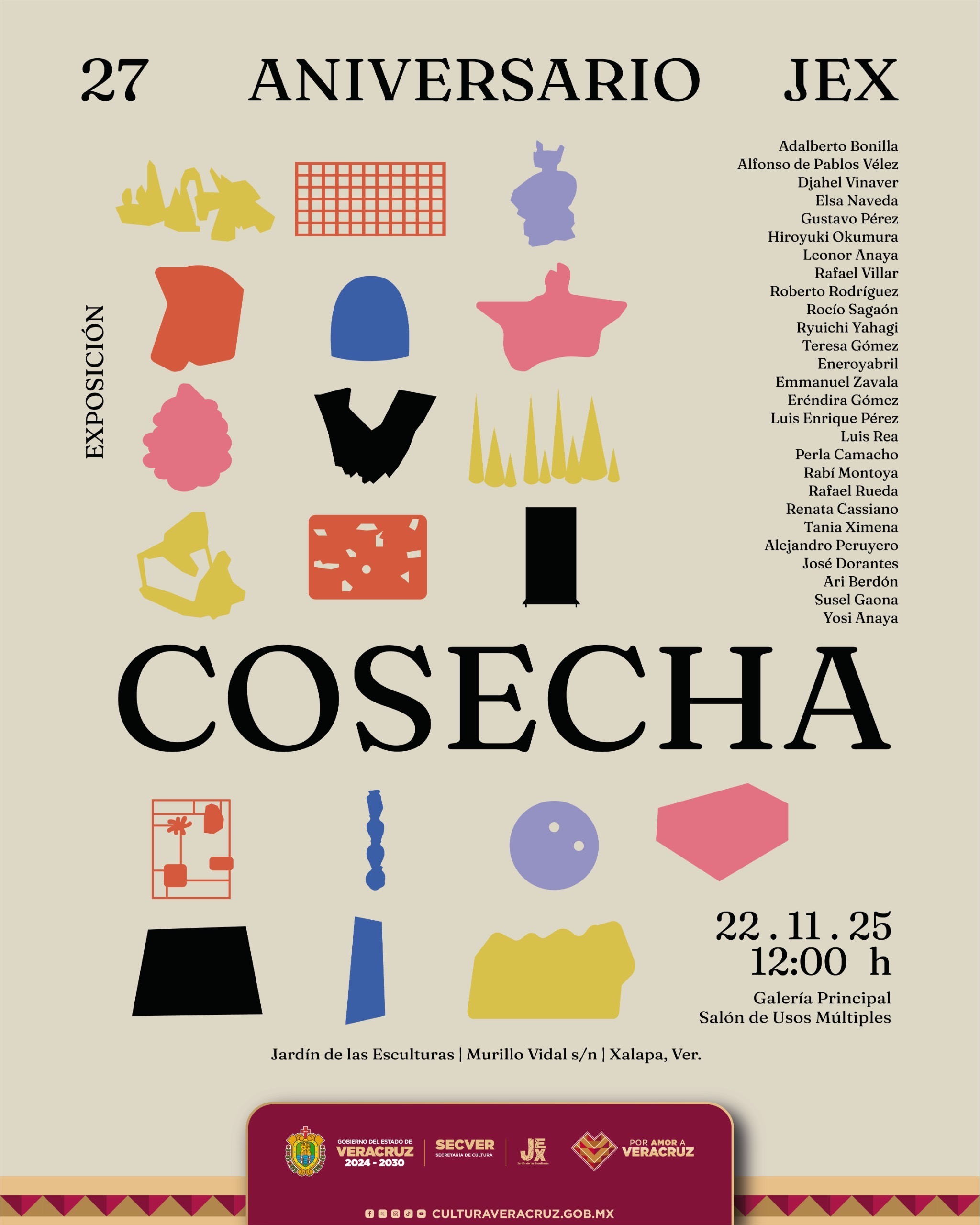 Invita SECVER a la exposición Cosecha, en conmemoración del Aniversario del JEX