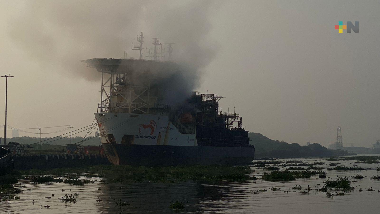 Se registra incendio en el buque Blue Phoenix en Villa Allende