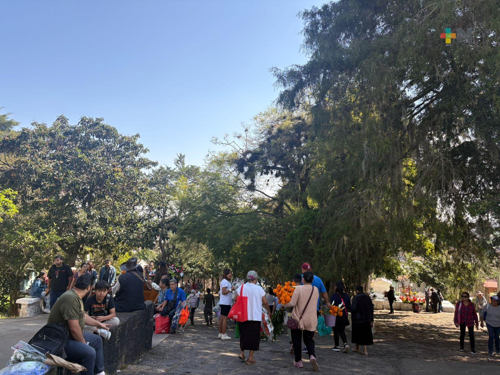 Familias se congregan en panteones de Xalapa