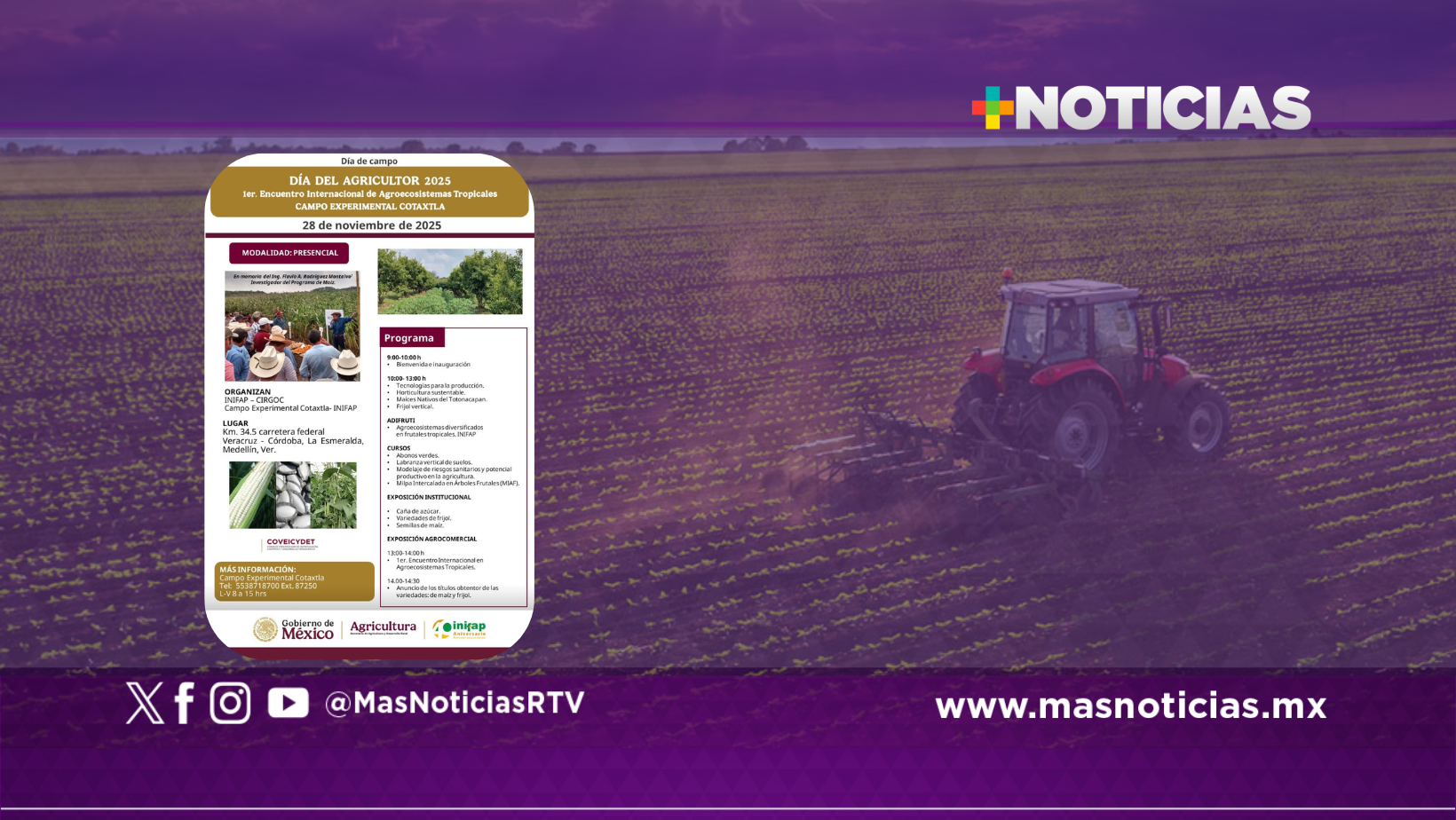 INIFAP realizará diversas actividades por el Día del Agricultor