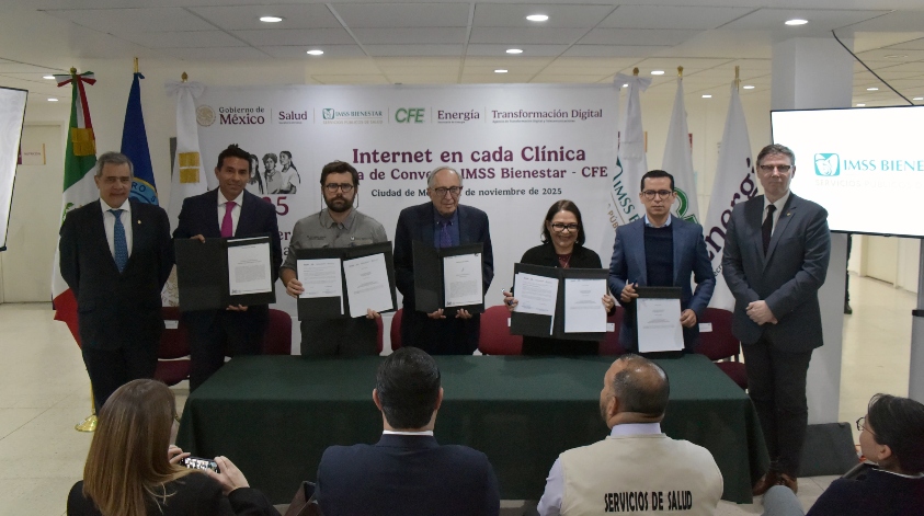 IMSS Bienestar y CFE firman acuerdo para instalar internet gratuito en clínicas y centros de salud