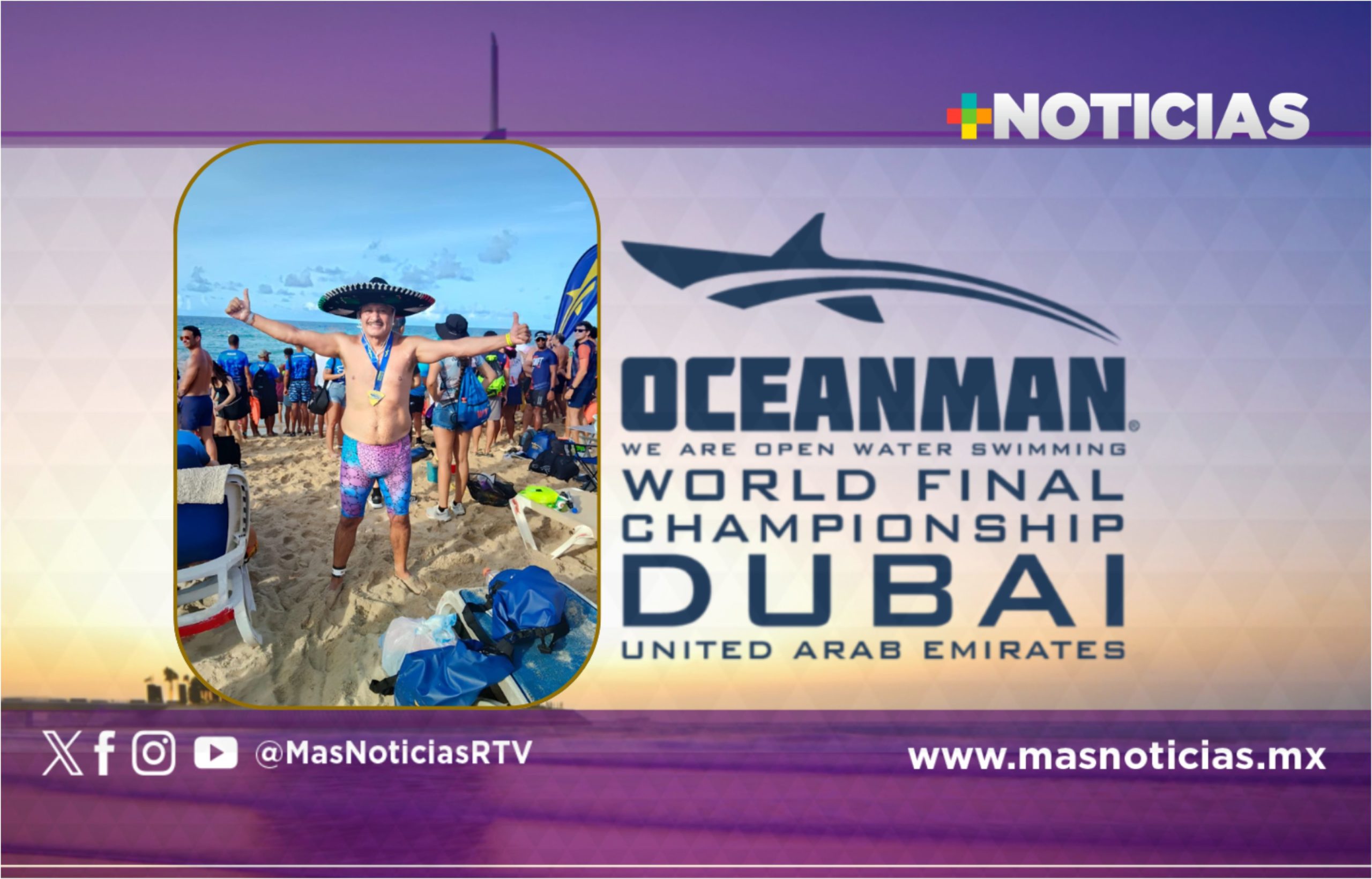 Veracruzano a competición de natación en Dubái